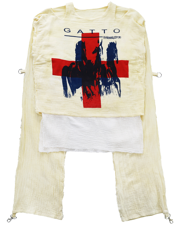 MUSLIN TOP LONGSLEEVE (CROSS 2) RADD LOUNGE 限定