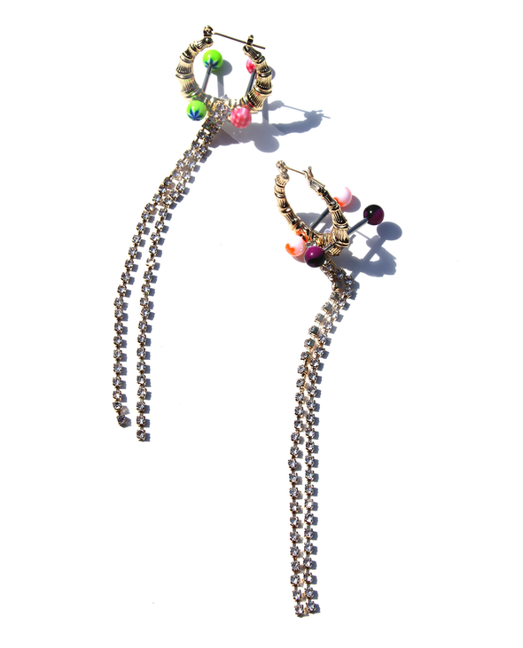 EARRING JEWELRY (PINK/NEON GREEN)