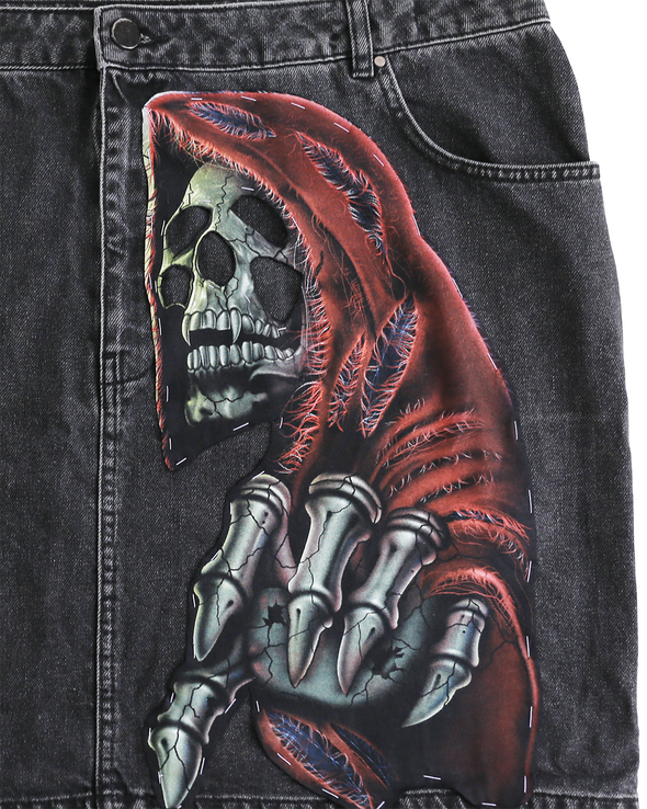 SKULL LONG SKIRT 1 (BLACK) RADD LOUNGE LIMITED