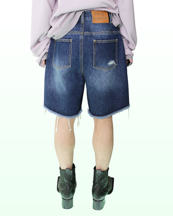 OVERSIZED DENIM SHORTS (INDIGO) RADD LOUNGE Exclusive