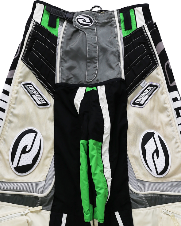 MOTO EIDE LEGGED LONG PANTS (WHITE/GREEN) RADD LOUNGE 限定