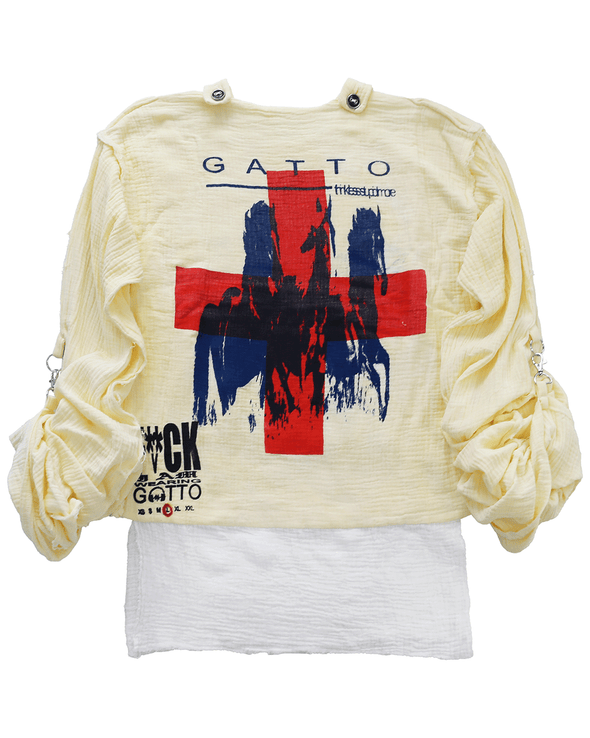 MUSLIN TOP LONGSLEEVE (CROSS 2) RADD LOUNGE 限定