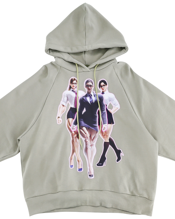 MUSCLE 3 GIRL HOODIE (CONCRETE) RADD LOUNGE 限定