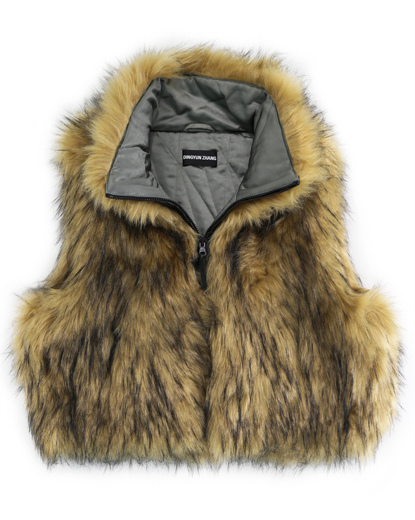 FUR VEST (BROWN)