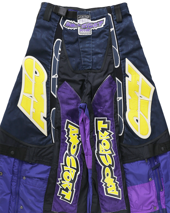 MOTO EIDE LEGGED LONG PANTS (PURPLE/NAVY) RADD LOUNGE 限定
