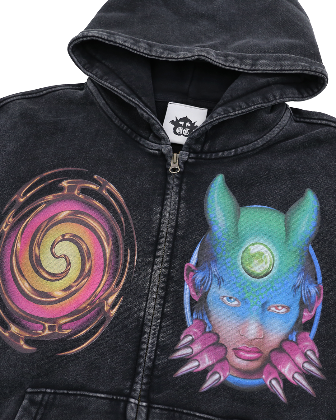 GUIIIILLEEEE - 24 BOXY HOODIE JACKET (BLACK) RADD LOUNGE LIMITED