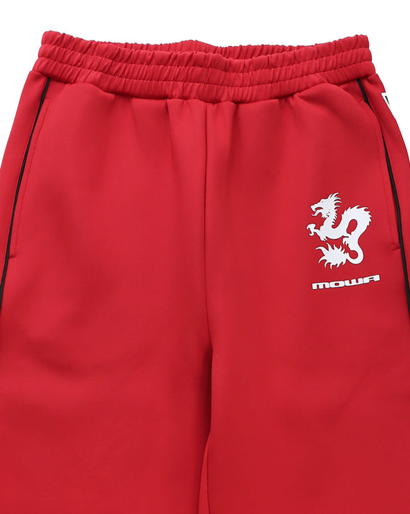 ​【定価3.4万】ダンスウィズドラゴン 豪華刺繍 ストレッチパンツ 4 XL 赤 MOWALOLA / モワローラ - ZUSHI TRACK PANTS (RED) | RADD LOUNGE