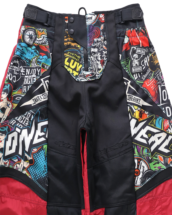 MOTO EIDE LEGGED LONG PANTS (MULTI/RED) RADD LOUNGE 限定