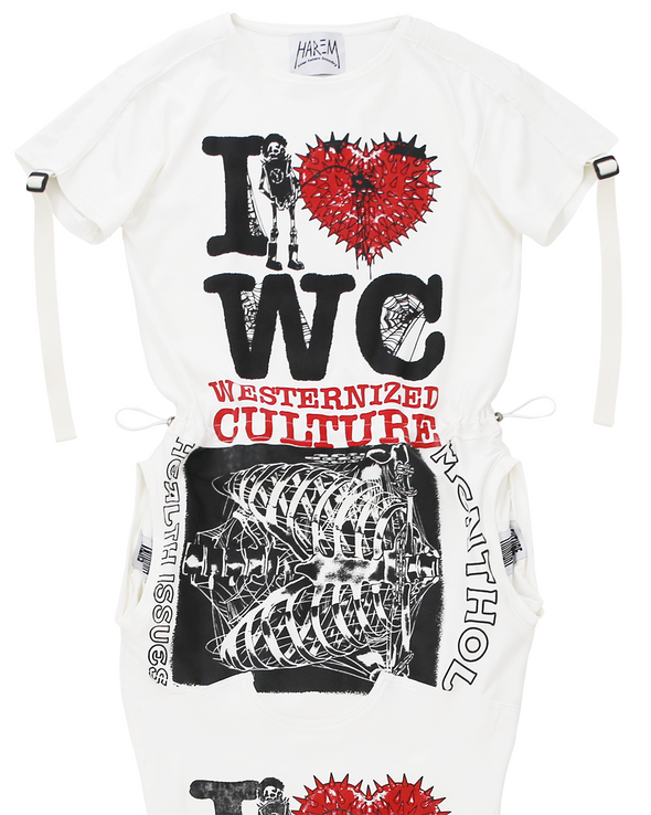 I LOVE WC DRESS (WHITE)