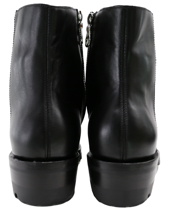 SQUARE TOE ZIPPER BOOTS (BLACK) RADD LOUNGE 限定