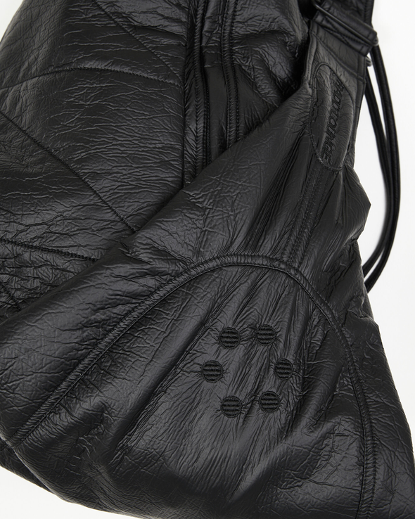 NUTEMPEROR+RADD LOUNGE - PU LEATHER EMBROIDERED BAG (BLACK) | RADD NUTEMPEROR+RADD LOUNGE - PU LEATHER EMBROIDERED BAG (BLACK) | RADD