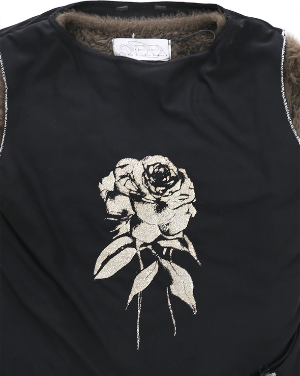 FLORA AND FAUNA TOP (BLACK/BROWN) RADD LOUNGE 限定