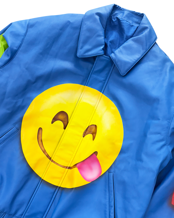 AIR BRUSHED "SMILE" JACKET (BLUE) RADD LOUNGE 限定