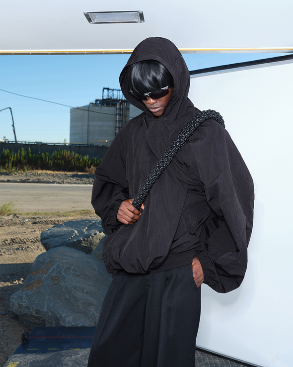 NYLON CIRCLE JACKET (BLACK)