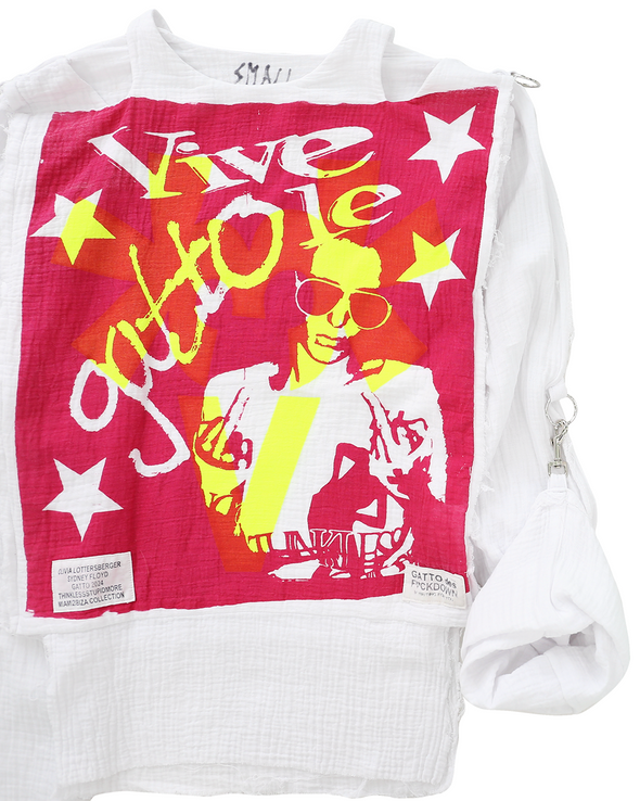 MUSLIN TOP LONGSLEEVE (VIVA GATTO LE) RADD LOUNGE 限定