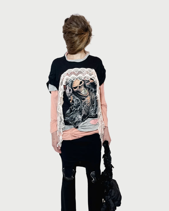 SORCERER / ソーサラー - FOURTH BOLGIA SHIRT (BLACK/GRAY/PINK) RADD