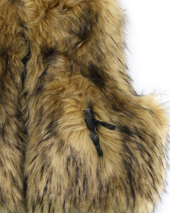 FUR VEST (BROWN)