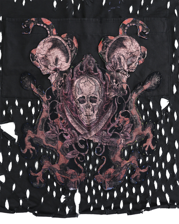 SKULL LONG SKIRT 2 (BLACK) RADD LOUNGE LIMITED