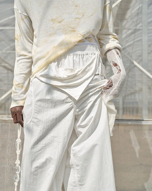 ASYMMETRY WIDE PANTS (WHITE)