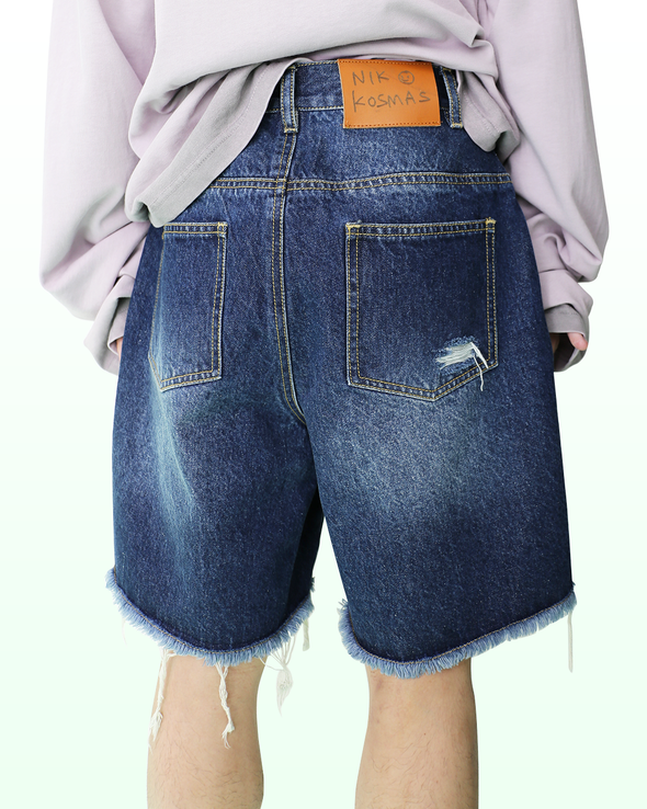 OVERSIZED DENIM SHORTS (INDIGO) RADD LOUNGE Exclusive