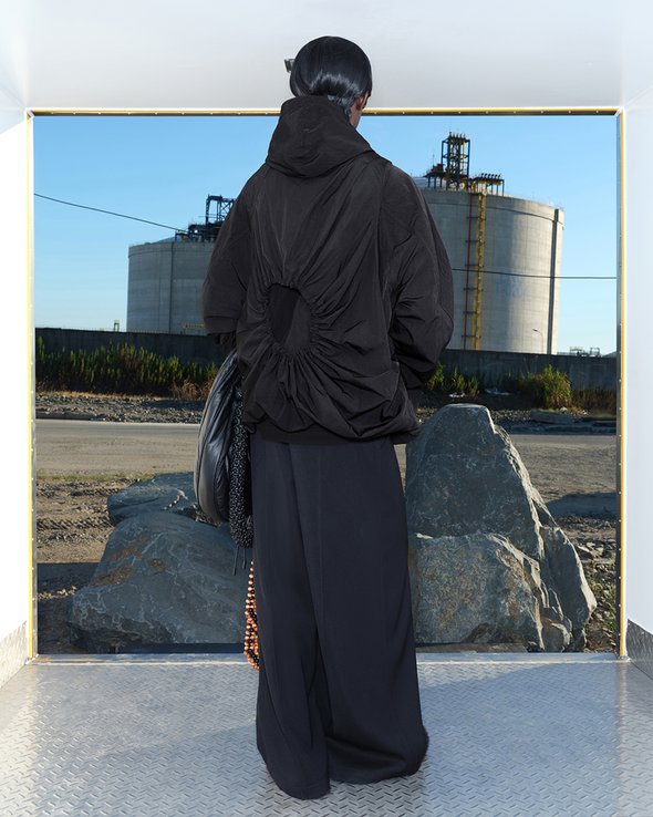 NYLON CIRCLE JACKET (BLACK)