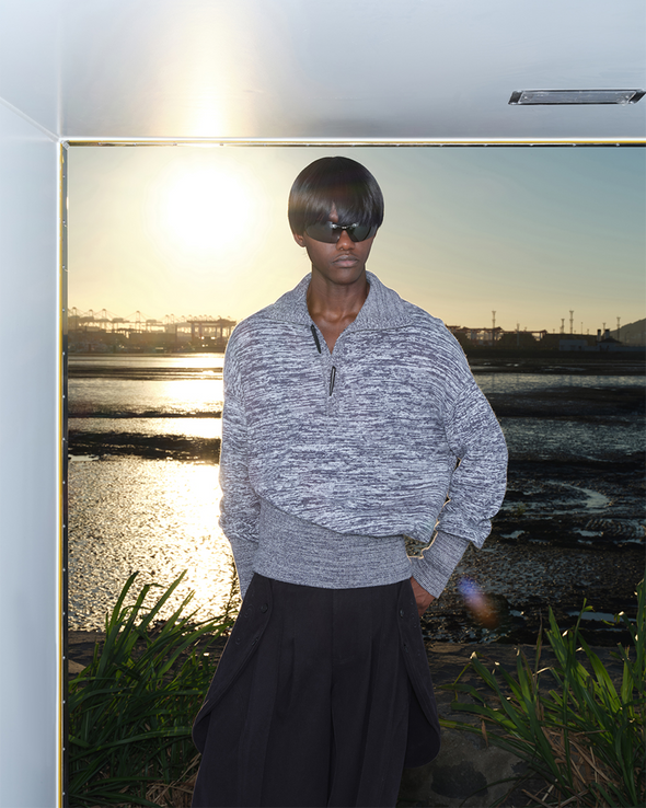 COLLARED SWEATER (HEATHER)