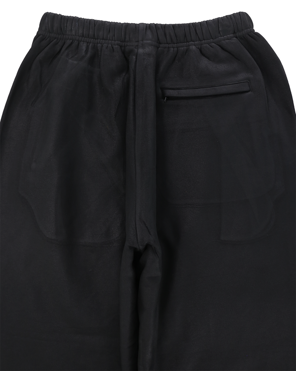 COATED SWEAT PANTS (BLACK)