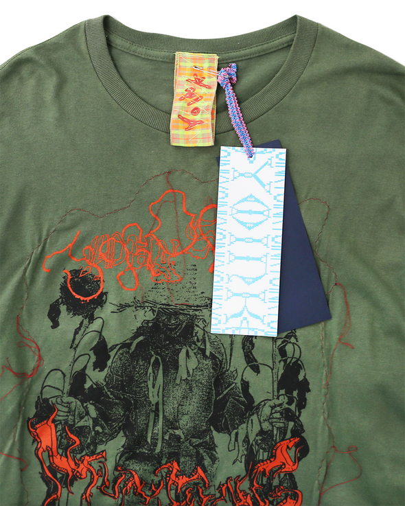 MUN SING FROLIC LONG SLEEVE (ARMY GREEN/RED) RADD LOUNGE 限定