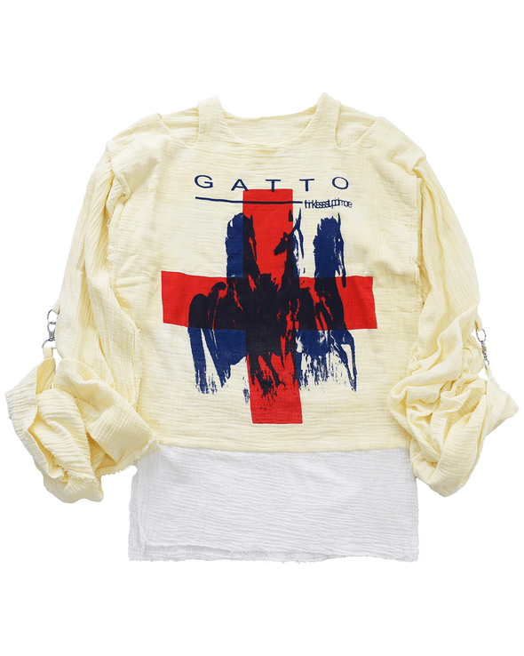 MUSLIN TOP LONGSLEEVE (CROSS 2) RADD LOUNGE 限定