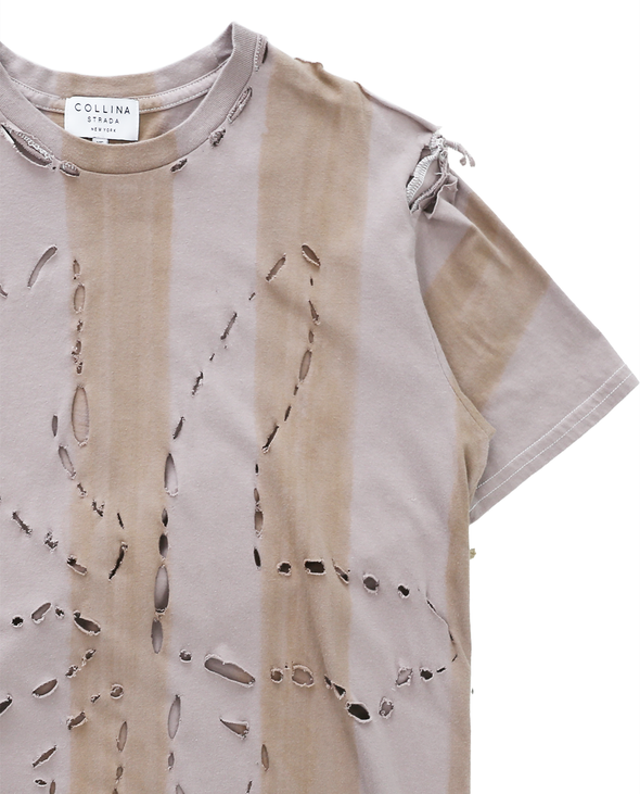 REMNANT FLOWER TEE (EARTH STRIPE)