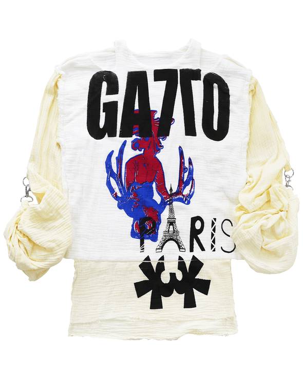 MUSLIN TOP LONGSLEEVE (GATTO PARIS) RADD LOUNGE 限定