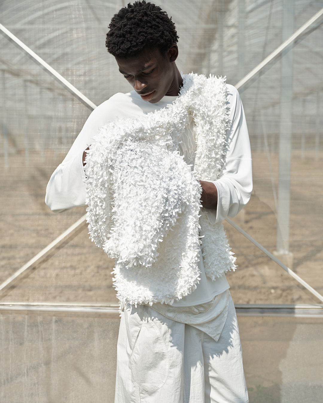 nutemperor ナットエンペラー ベルト NUTEMPEROR / ナットエンペラー - DRAPED BAG (WHITE) | RADD LOUNGE