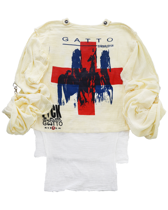 MUSLIN TOP LONGSLEEVE (CROSS 3) RADD LOUNGE 限定