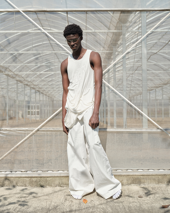 DRAPED TANK TOP (OFF WHITE)