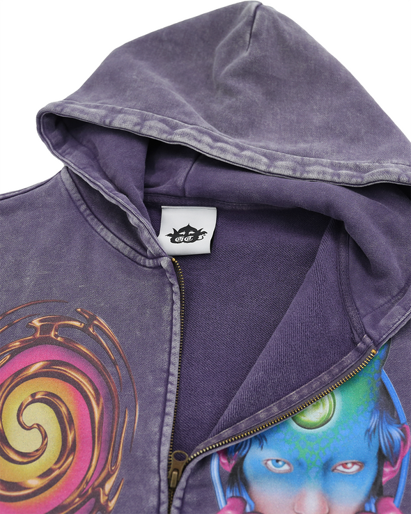 24 BOXY HOODIE JACKET (LILAC) RADD LOUNGE 限定