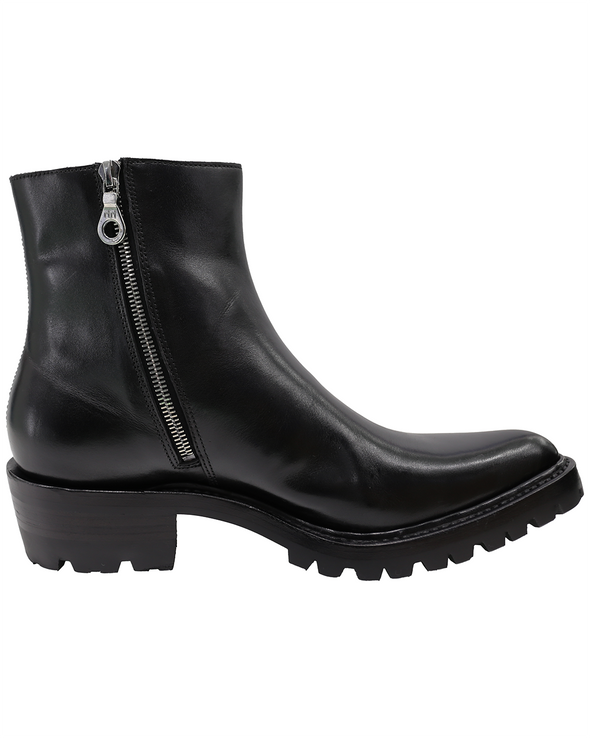 POINTED TOE ZIPPER BOOTS (BLACK) RADD LOUNGE 限定