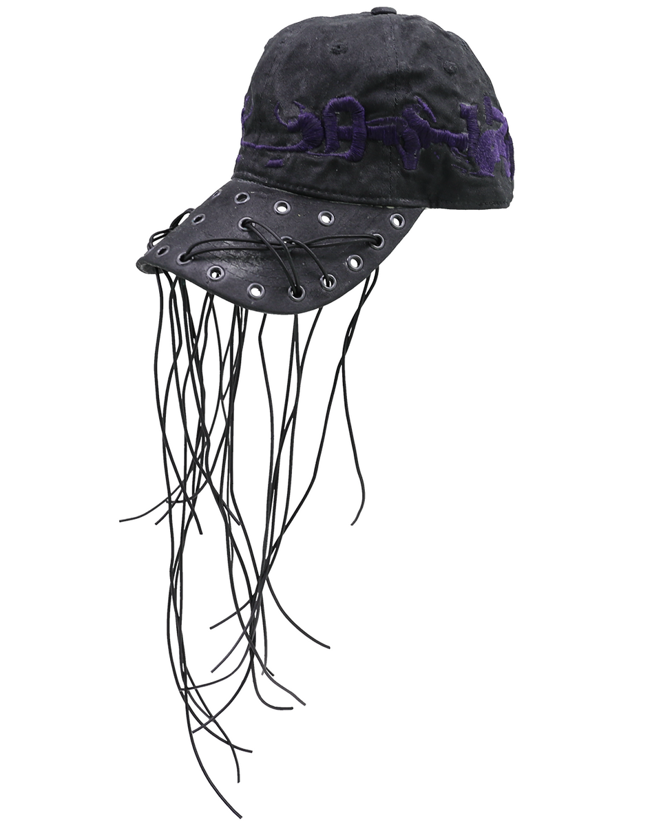 P.L.N. / ピーエルエヌ - MIRRORED CAP+STRING (BLACK/PURPLE) RADD LOUNGE 限定
