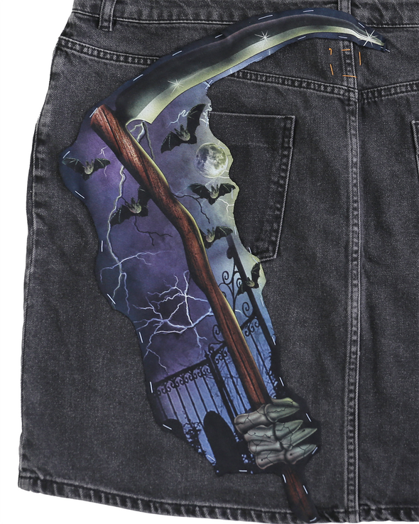 SKULL LONG SKIRT 1 (BLACK) RADD LOUNGE LIMITED