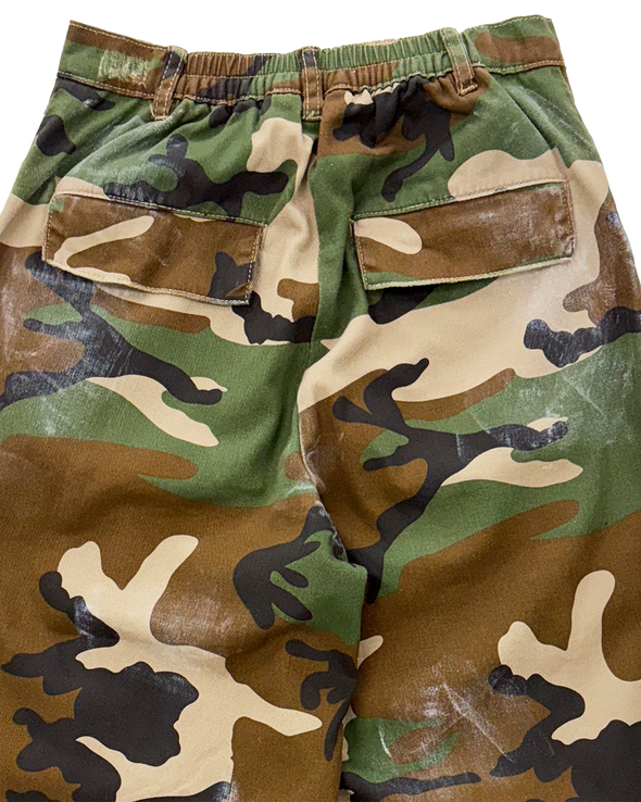 3/4 DAMAGED CAMO PANTS (CAMO) RADD LOUNGE 限定