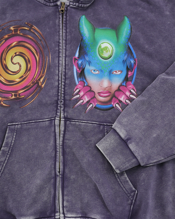 24 BOXY HOODIE JACKET (LILAC) RADD LOUNGE 限定