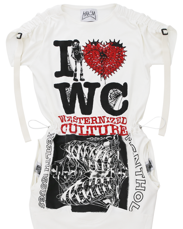 I LOVE WC DRESS (WHITE)