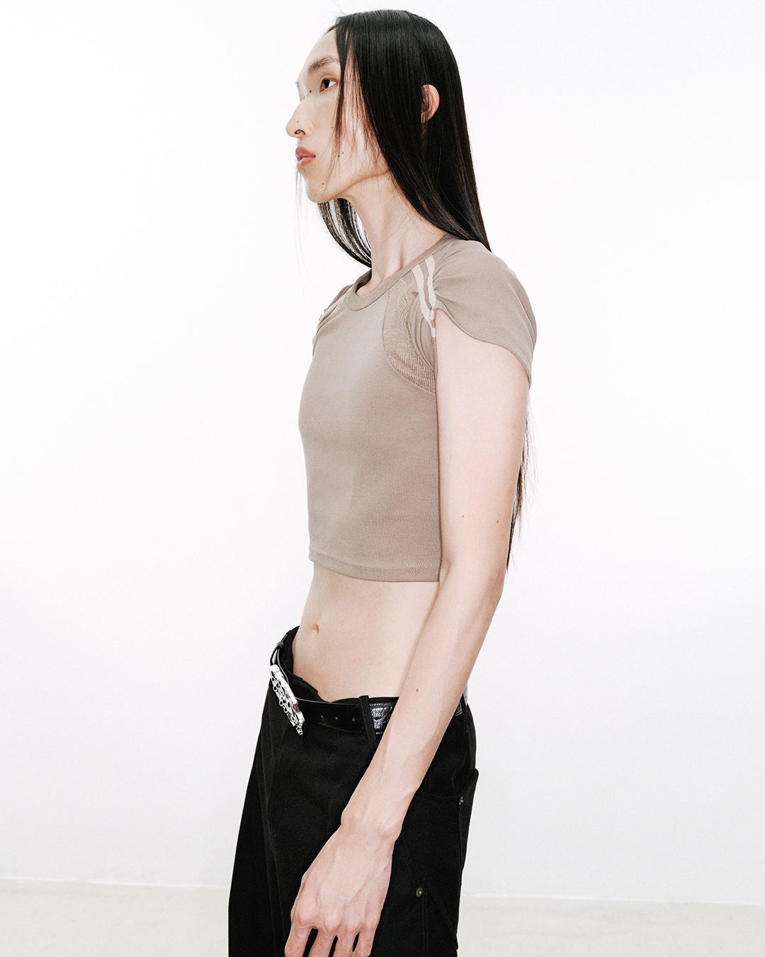 トップス nutemperor tops NUTEMPEROR / ナットエンペラー - TWO LINE T-SHIRT (BEIGE
