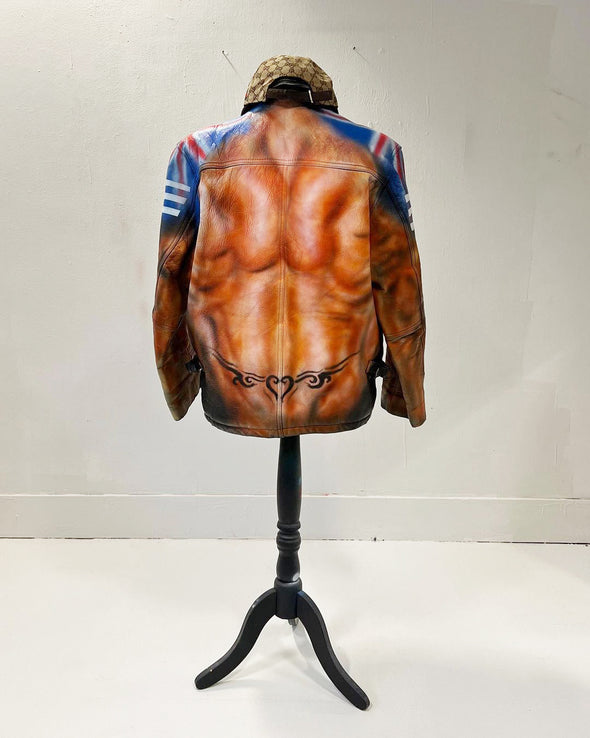 100% REAL LEATHER JACKET (MUSCLE) RADD LOUNGE Exclusive