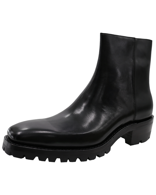 SQUARE TOE ZIPPER BOOTS (BLACK) RADD LOUNGE 限定