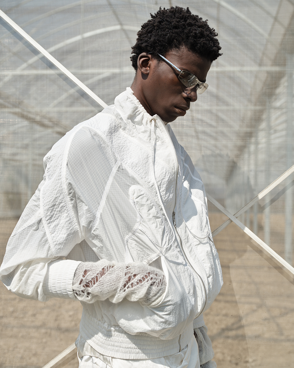 MOCK NECK JACKET (WHITE)