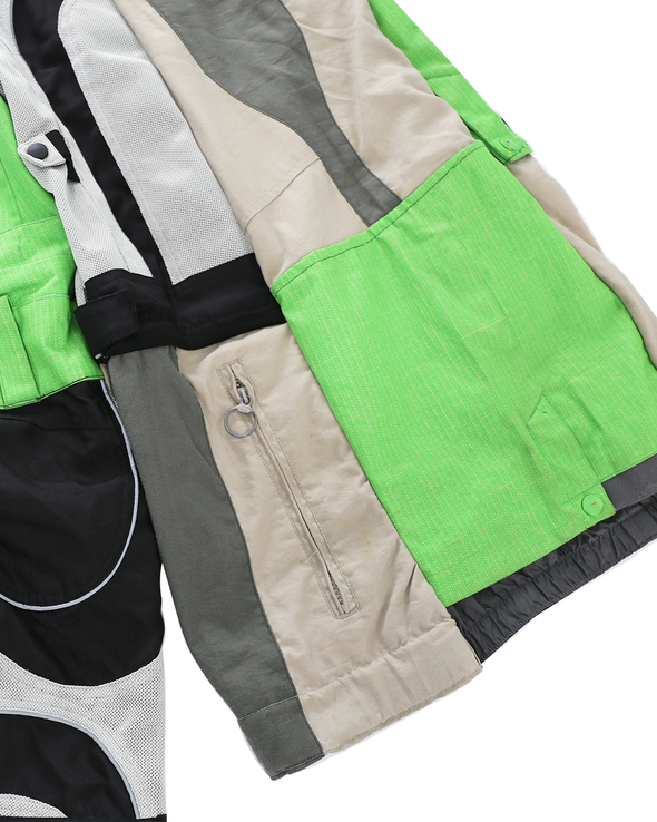 MOTO BAGGY SHORTS (LIME/GREY) RADD LOUNGE LIMITED