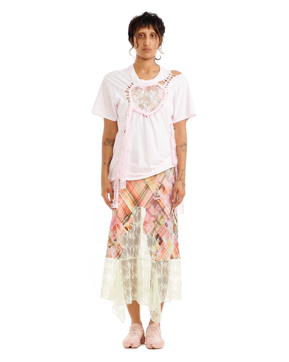 LACE HEART NASH TEE (LIGHT PINK)