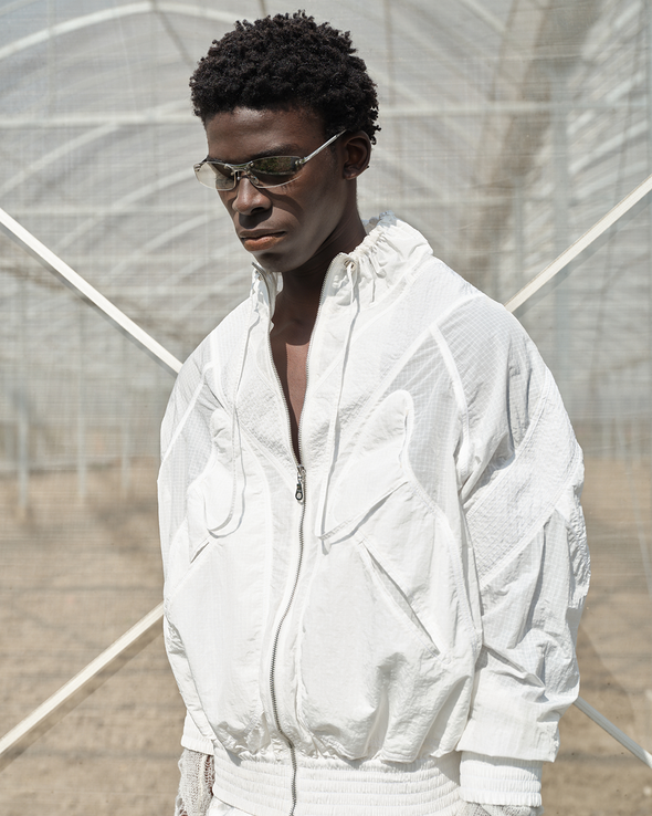 MOCK NECK JACKET (WHITE)