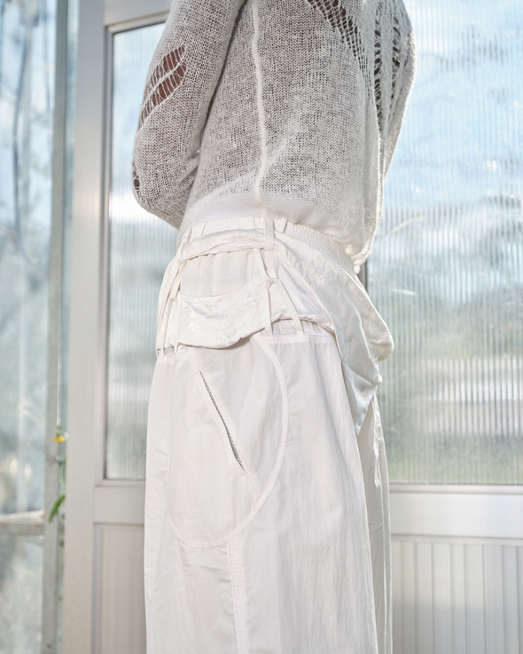 ASYMMETRY WIDE PANTS (WHITE)