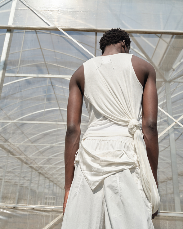 DRAPED TANK TOP (OFF WHITE)